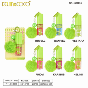Lote de 12 Gloss Llavero Pompom