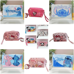 Lote de 10 Cosmetiqueros Disney/Stitch/Kitty