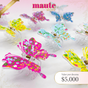 Docena gancheta Mariposa Flores