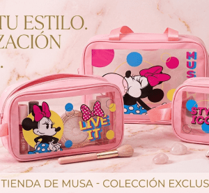 Lote de 3 Cosmetiqueros Minnie Original (bolso de viaje- Neceser- Cosmetiquero) Pink