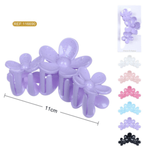 Docena gancheta trio de flor Glitter